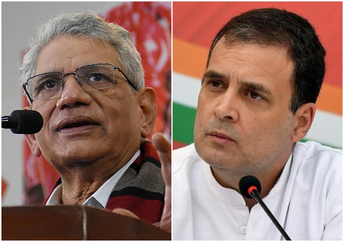 Sitaram Yechury and Rahul Gandhi. (ANI) Sitaram Yechury and Rahul Gandhi. (ANI)