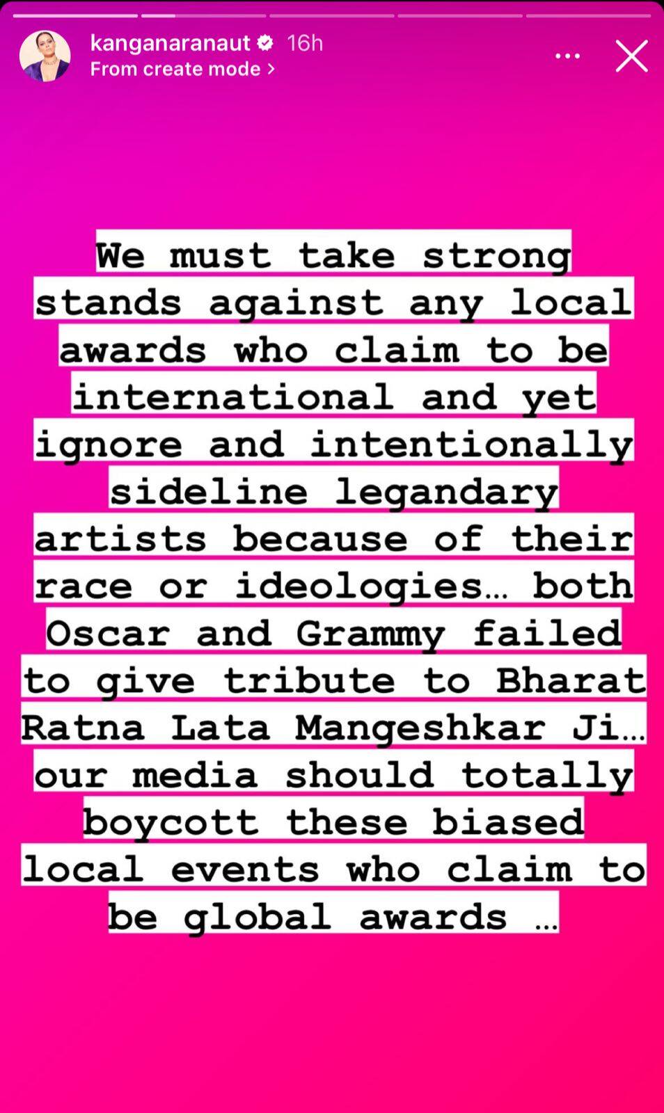 Kangana Ranaut on Oscars 2022. Kangana Ranaut on Oscars 2022.