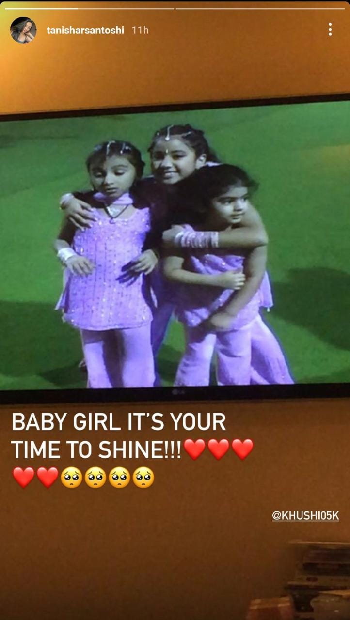 Tanisha Santoshi's shout-out to Khushi Kapoor.