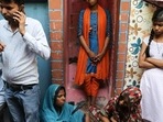 Relatives mourn Manisha’s death at her residence, on Wednesday. (Sanchit Khanna/HT) Relatives mourn Manisha’s death at her residence, on Wednesday. (Sanchit Khanna/HT)