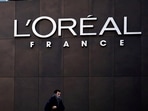 FILE PHOTO: The logo of French cosmetics group L'Oreal in the western Paris suburb of Levallois-Perret, France, February 7, 2020. REUTERS/Gonzalo Fuentes//File Photo
