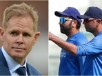 Shaun Pollock; Rohit Sharma and Rahul Dravid Shaun Pollock; Rohit Sharma and Rahul Dravid