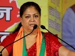 BJP leader and former Rajasthan chief minister Vasundhara Raje.(PTI) BJP leader and former Rajasthan chief minister Vasundhara Raje.(PTI)