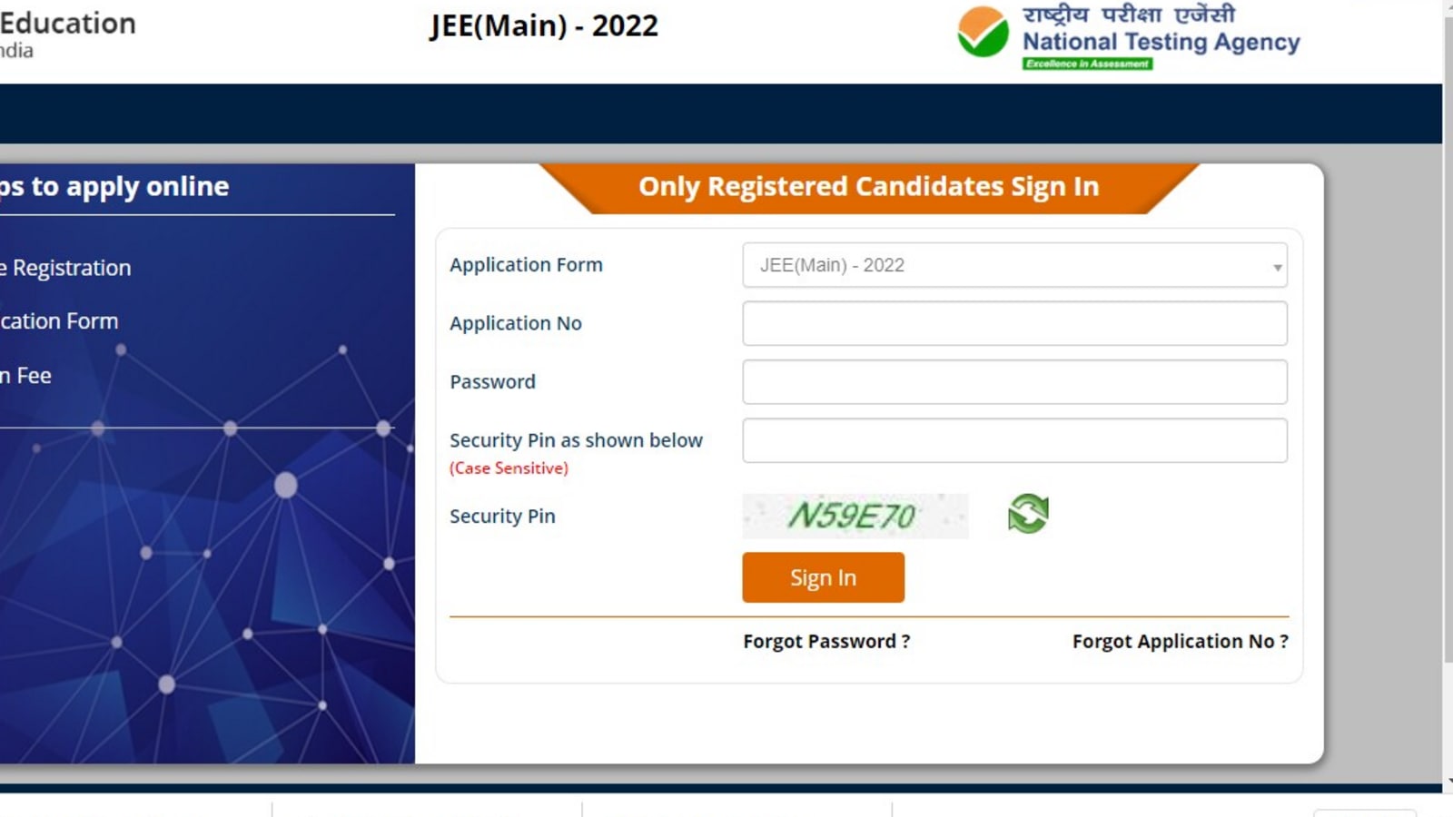 JEE Main 2022 application form correction window opens at jeemain.nta.nic.in