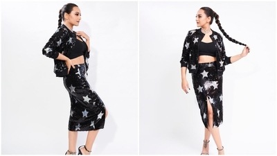 Sonakshi Sinha casts a spell on her fans with her magical avatar in a black sequins co-ord set. (Instagram/@aslisona)