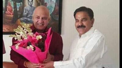 Panthers Party chairman and former education minister Harsh Dev Singh met AAP leader and Delhi deputy CM Manish Sisodia at New Delhi on Wednesday