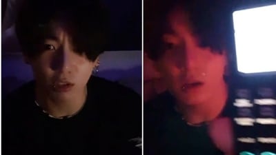 BTS' Jungkook looks distressed as he gets a prank call at 1 am.
