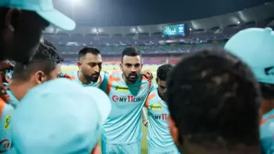 KL Rahul (centre) during LSG's game against SRH. (IPL) KL Rahul (centre) during LSG's game against SRH. (IPL)