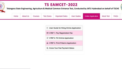 TS EAMCET 2022 registration begins (eamcet.tsche.ac.in)