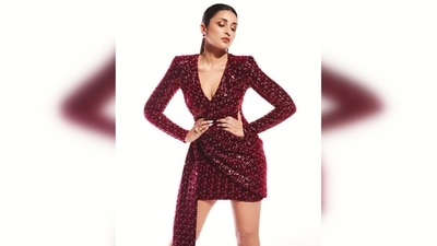 Parineeti Chopra teamed her look with a pair of chic accessorised pointed stilettoes that added more charm to her look. (Instagram/@parineetichopra) Parineeti Chopra teamed her look with a pair of chic accessorised pointed stilettoes that added more charm to her look. (Instagram/@parineetichopra)