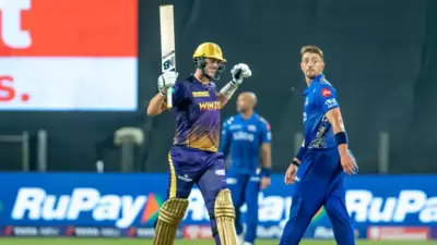 Pat Cummins smashed an unbeaten 56 off just 15 balls to take KKR to five-wicket win over MI. (IPL) Pat Cummins smashed an unbeaten 56 off just 15 balls to take KKR to five-wicket win over MI. (IPL)