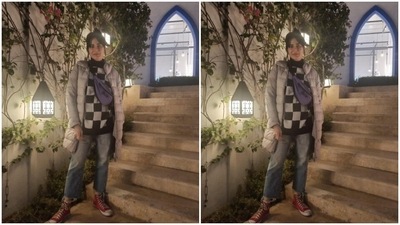By the picturesque walls of Aqaba lined with creepers and lamps, Kirti smiled for the camera. (Instagram/@iamkirtikulhari)