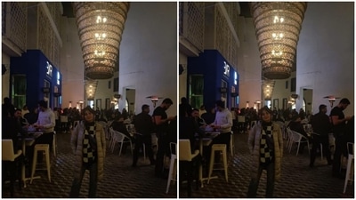 Kirti rounded off her first night in Aqaba with a picture of herself posing under a stunning chandelier. (Instagram/@iamkirtikulhari)