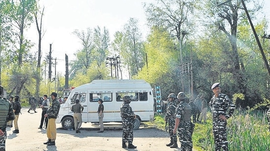 Data available with the ministry of home affairs showed 87 civilians and 99 security personnel were killed by terrorists between August 5, 2019 and November 2021 in J&K, the Centre said. (AFP) Data available with the ministry of home affairs showed 87 civilians and 99 security personnel were killed by terrorists between August 5, 2019 and November 2021 in J&K, the Centre said. (AFP)