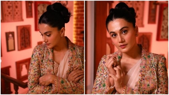 Taapsee Pannu’s sartorial sense of fashion always manages to make our hearts skip beats. The actor keeps slaying fashion goals on a daily basis with her pictures on her Instagram profile. From casual to ethnic, Taapsee knows how to deck up in an ensemble and make it look better. On Wednesday, Taapsee brushed our midweek blues away with yet another set of pictures.(Instagram/@taapsee)