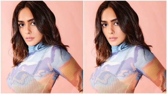 Mrunal played muse to fashion designers Dhruv Kapoor and Massimo Dutti and picked a summer-special casual attire for the pictures.(Instagram/@mrunalthakur)