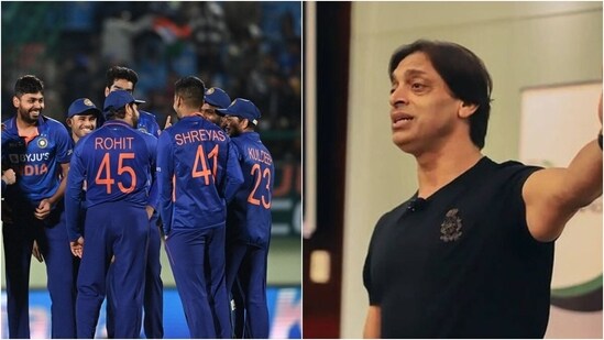 Team India players in action; Shoaib Akhtar(AP/Twitter)