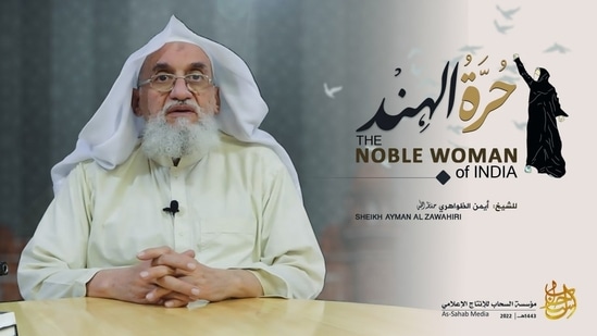 Al-Qaeda's chief Ayman al-Zawahiri slammed the hijab row in Karnataka in his latest video. (Source: Raphael Gluck Twitter)