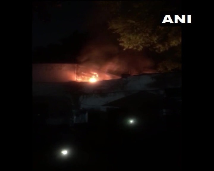 Fire breaks out at Congress' office in New Delhi on Wednesday. (ANI.) Fire breaks out at Congress' office in New Delhi on Wednesday. (ANI.)