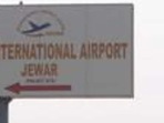 A signboard points towards the Noida International Jewar Airport, in Greater Noida. A signboard points towards the Noida International Jewar Airport, in Greater Noida.