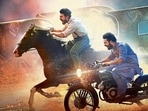 SS Rajamouli’s big-budget period drama RRR stars Ram Charan and Jr NTR. (MINT_PRINT) SS Rajamouli’s big-budget period drama RRR stars Ram Charan and Jr NTR. (MINT_PRINT)