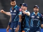 Gujarat Titans' skipper Hardik Pandya celebrates a wicket during the IPL 2022(IPL Twitter) Gujarat Titans' skipper Hardik Pandya celebrates a wicket during the IPL 2022(IPL Twitter)