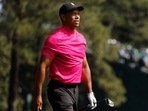 Tiger Woods of the U.S. walks onto the 2nd green during the first round at Augusta National