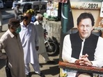 A portrait of Imran Khan, Pakistan's prime minister, at a market in Islamabad, Pakistan.(Bloomberg) A portrait of Imran Khan, Pakistan's prime minister, at a market in Islamabad, Pakistan.(Bloomberg)