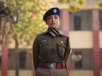 Yami Gautam in a still from Dasvi. The film also stars Abhishek Bachchan and Nimrat Kaur.