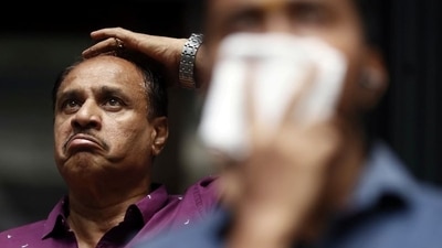 The Nifty Bank index fell 0.5% and the finance index dropped 0.7%. Both the indexes were down for a third straight day after gaining more than 4% on Monday. (REUTERS)