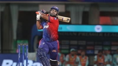 Mumbai: Rishabh Pant of Delhi Capitals during the 15th T20 cricket match of the Indian Premier League 2022 (IPL season 15) between the Lucknow Super Giants and the Delhi Capitals, at DY Patil Stadium, in Mumbai, Thursday, April 7, 2022. (Sportzpics for IPL/PTI Photo)(PTI04_07_2022_000234B) (PTI)
