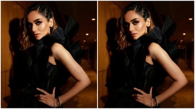 Styled by fashion stylist Jeevika Bhatia, Manushi wore her tresses with multiple braids and styled the open tresses in wavy curls. (Instagram/@manushi_chhillar)