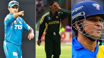 Sourav Ganguly, Shoaib Akhtar and Sachin Tendulkar. (Getty Images) Sourav Ganguly, Shoaib Akhtar and Sachin Tendulkar. (Getty Images)