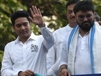 Trinamool Congress national general secretary Abhishek Banerjee participates in a rally in support of TMC candidate for Ballygunge by-election Babul Supriyo in Kolkata on Thursday. (SAMIR JANA/HT PHOTO.)(HT_PRINT) Trinamool Congress national general secretary Abhishek Banerjee participates in a rally in support of TMC candidate for Ballygunge by-election Babul Supriyo in Kolkata on Thursday. (SAMIR JANA/HT PHOTO.)(HT_PRINT)
