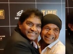 Johnny Lever and Rajpal Yadav spotted together at an event on Thursday. Johnny Lever and Rajpal Yadav spotted together at an event on Thursday.