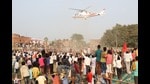 An election rally in progress. (Santosh Kumar/Hindustan Times) An election rally in progress. (Santosh Kumar/Hindustan Times)