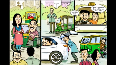 The Chandigarh administration has revised fares for taxis and auto-rickshaws, bumping them up by over 50%. (Illustration:biswajit debnath/ht) The Chandigarh administration has revised fares for taxis and auto-rickshaws, bumping them up by over 50%. (Illustration:biswajit debnath/ht)