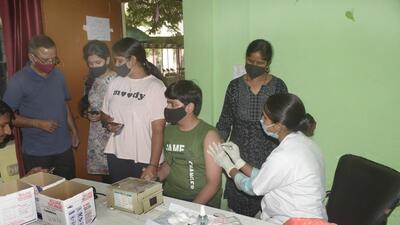 The district has also administered the second dose to 144,316 beneficiaries in the 15-18 age group. (Sakib Ali/HT Photo) The district has also administered the second dose to 144,316 beneficiaries in the 15-18 age group. (Sakib Ali/HT Photo)