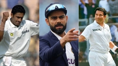 Anil Kumble; Virat Kohli; Sachin Tendulkar Anil Kumble; Virat Kohli; Sachin Tendulkar