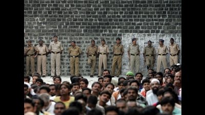 Prisoners at an event in Arthur Road Jail in Mumbai. (Kunal Patil/HT Photo) Prisoners at an event in Arthur Road Jail in Mumbai. (Kunal Patil/HT Photo)