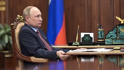 Russian President Vladimir Putin attends a meeting in the Kremlin in Moscow. (AP) Russian President Vladimir Putin attends a meeting in the Kremlin in Moscow. (AP)