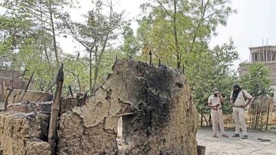 The Birbhum massacre scene. (PTI) The Birbhum massacre scene. (PTI)