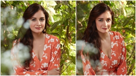 On the occasion of World Health Day which was observed on April 7, Dia Mirza shared a heartfelt and inspiring note on the importance of nature. The actor shared a few stills of herself in a spring-summer floral orange dress surrounded by greenery.(Instagram/@diamirzaofficial)