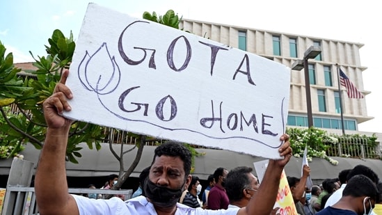 Sri Lankans see the mess around them as the result of the inefficient, corrupt and oligarchic rule of the Rajapaksa family. If the situation is not brought under control, protests may lead to social violence and political chaos.&nbsp;(AFP)