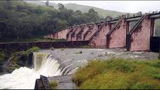 The dam has been a subject matter of litigation between the states of Tamil Nadu and Kerala over fixing the water level and need for repairs at the dam site. (HT PHOTO.)