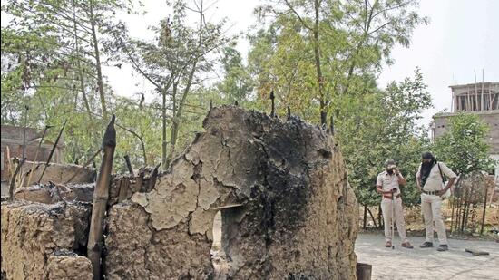 The Birbhum massacre scene. (PTI)
