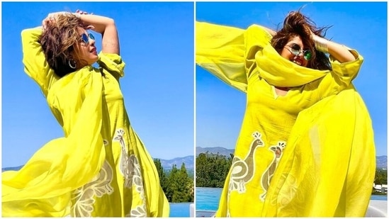 Priyanka Chopra in gorgeous salwar kameez enjoys the sun in Los Angeles for poolside shoot: See pics here