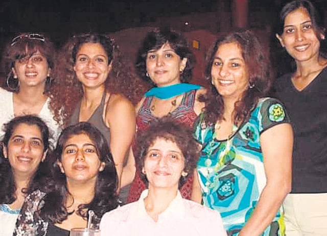 With her friends from The Cathedral and John Connon School, Mumbai