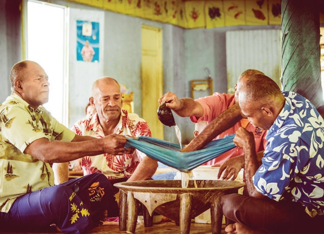 The traditional kava ceremony, where the drink is mixed in a large communal bowl cements the archetypal Fijian experience The traditional kava ceremony, where the drink is mixed in a large communal bowl cements the archetypal Fijian experience