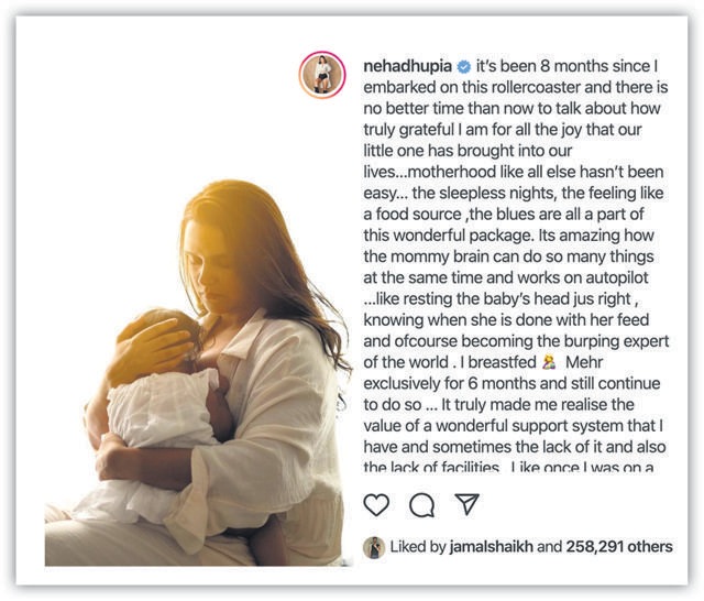 Actress Neha Dhupia has always been vocal about breastfeeding. During International Breastfeeding Week in 2019, she launched a campaign titled ‘Freedom To Feed’ Actress Neha Dhupia has always been vocal about breastfeeding. During International Breastfeeding Week in 2019, she launched a campaign titled ‘Freedom To Feed’